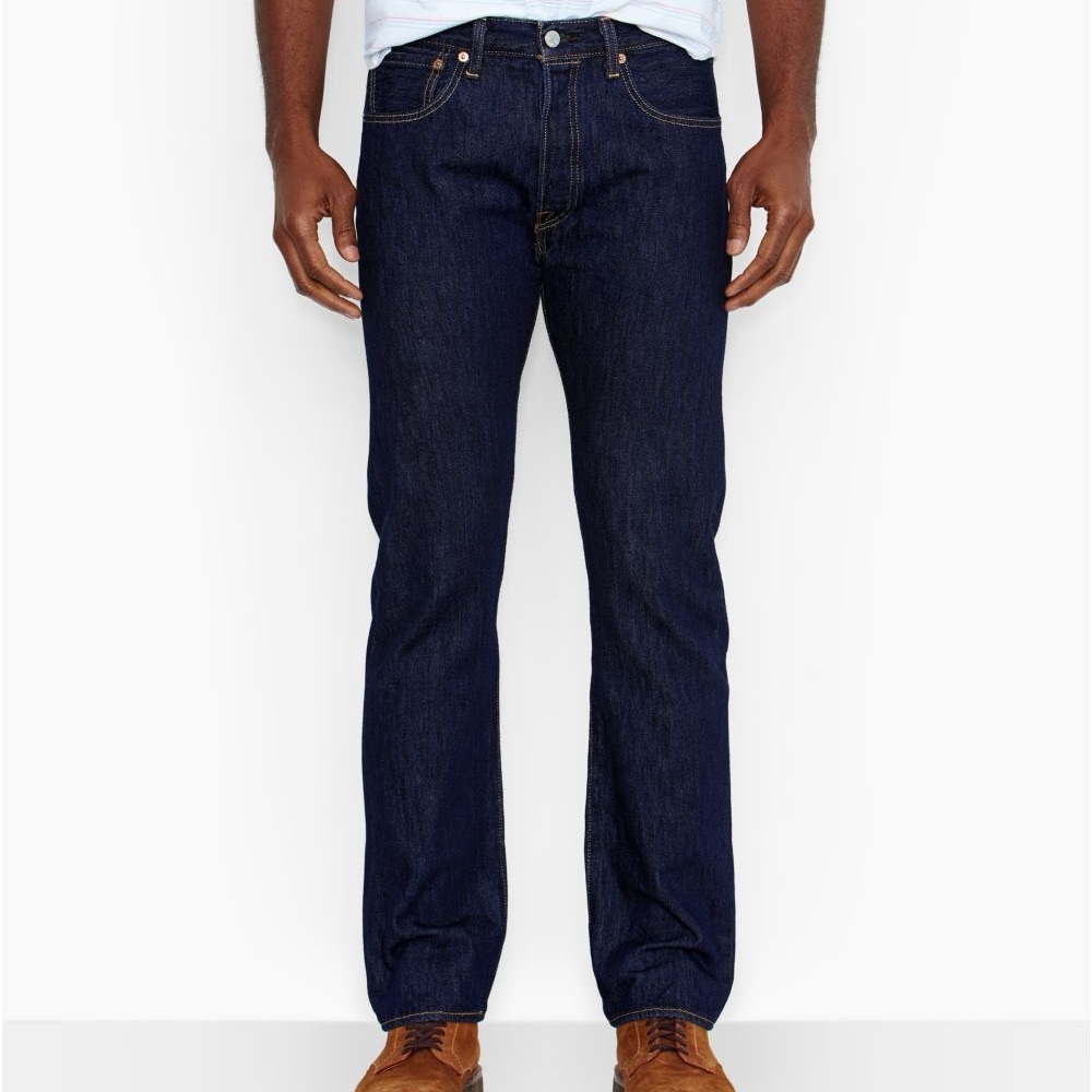 Levi’s Men's 501 Original Fit Jeans Straight Leg Dark Blue Size 38x32